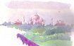 Taj Mahal, Agra Inde: Illustration de mon carnet de voyage 